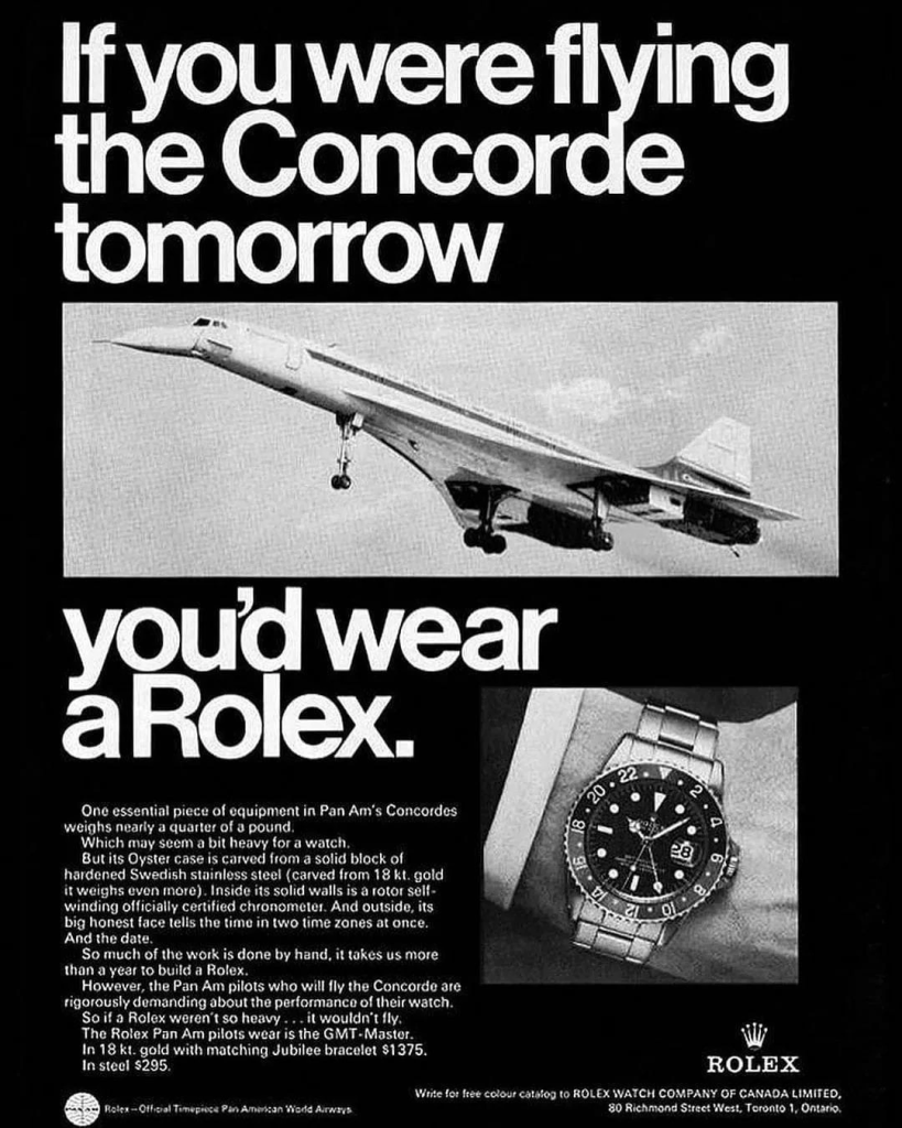 poster rolex anni 60 concorde